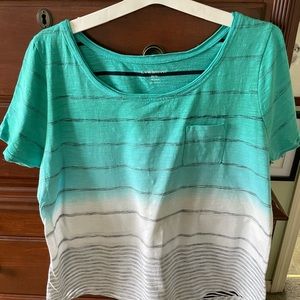 Lane Bryant Womens Striped T-shirt Size 14/16